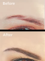 Permanent Make Up Eyebrows Before & After Pictures